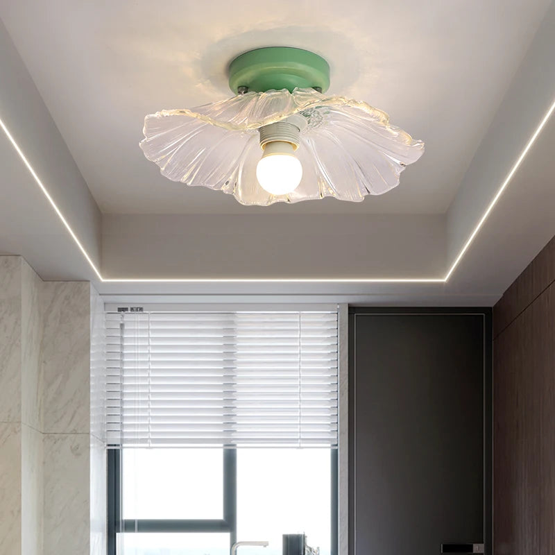 plafonnier led en verre montage surface style nordique décoratif