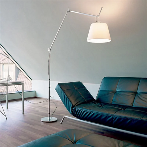 Nordic design swivel arm metal floor lamp for indoor use - vue 7 sur 8