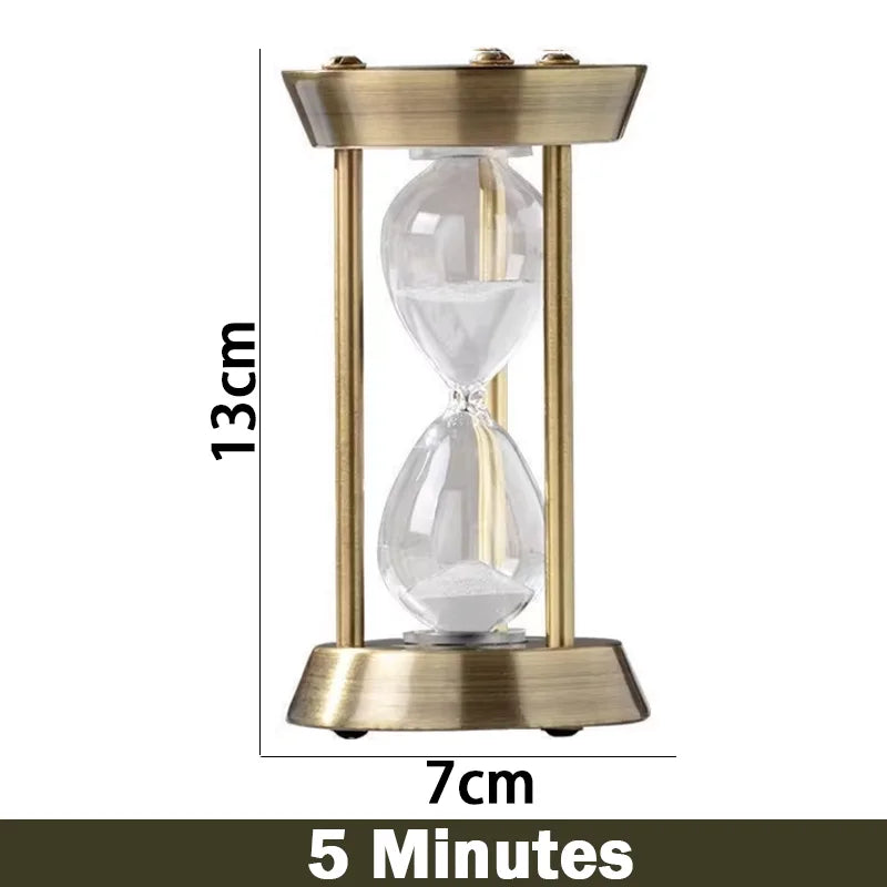 horloge sablier rétro en métal pour décoration et chronométrage - vue 16 sur 15