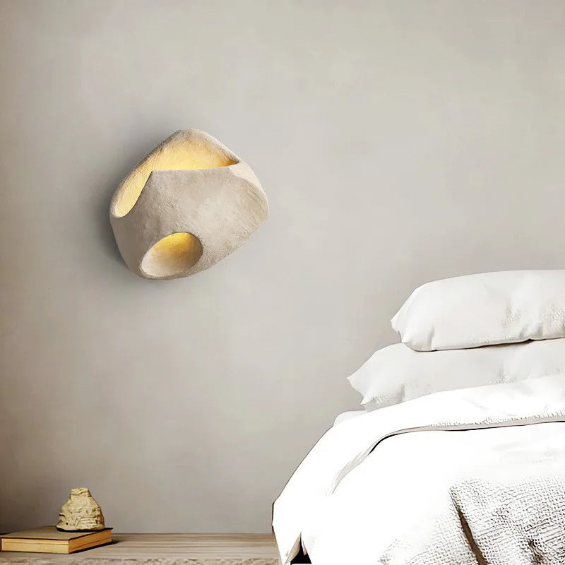 applique murale led design nordique wabi sabi en ciment - vue 4 sur 14
