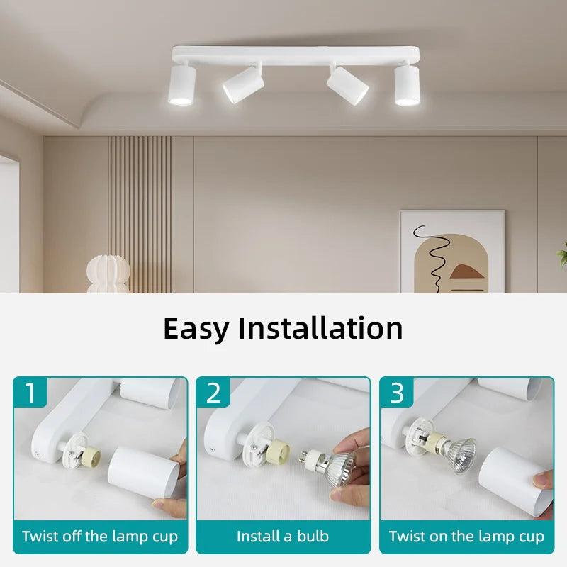 spot led décoratif pour éclairage intérieur sur rail - vue 3 sur 12