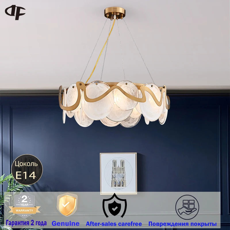 Modern crystal chandelier with adjustable suspension cable E14 pendant light,living room bedroom kitchen ceiling chandelier - vue 2 sur 16