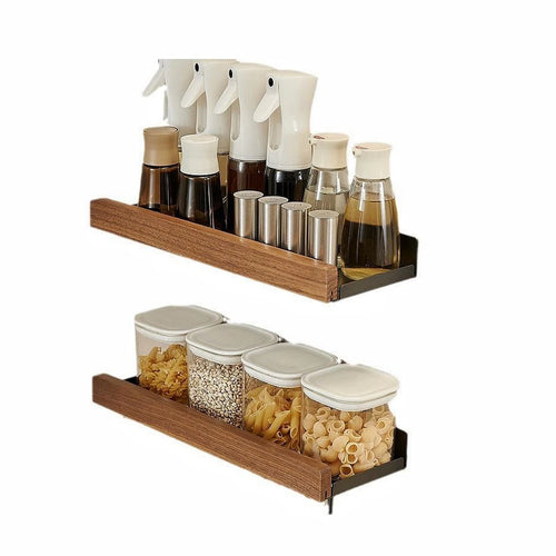 Wall-Mounted bathroom shelf，Punch Storage Holders Racks,floating shelves for wall， living room no-hole punching Storage Shelves - vue 3 sur 16