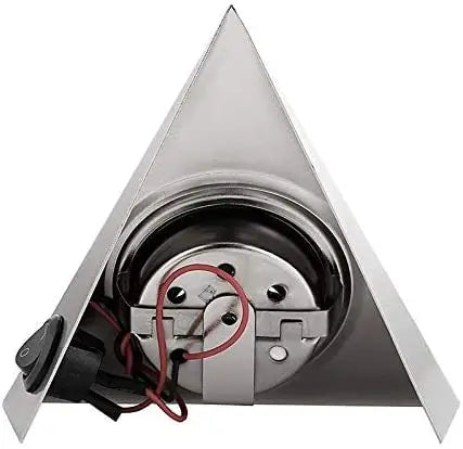 12V 230V LED Cabinet Lights 1.5W Triangle Mini Shelf Light Brushed Cupboard Lamp for Home Kitchen Cabinet, Wardrobe, Wine Cooler - vue 4 sur 6