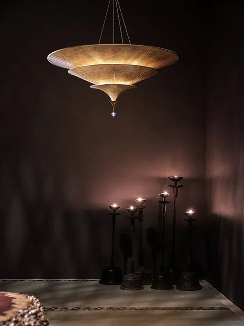 lustre bouddhiste asiatique style wabi sabi pour décoration intérieure