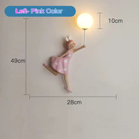 applique murale créative 3d pour fille abat-jour lune pour crèche