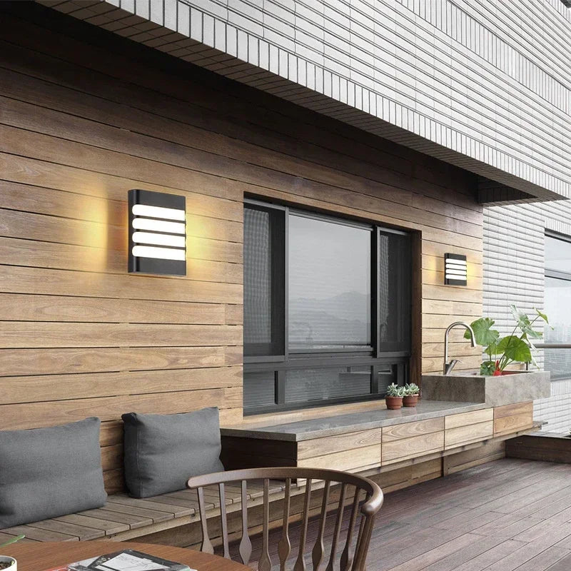 applique murale led extérieure moderne et étanche pour jardin et allée - vue 5 sur 10