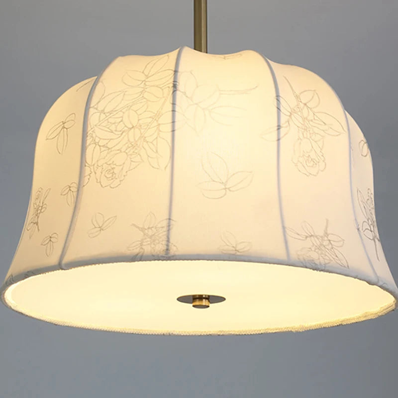 Lustre nordique en tissu pour éclairage moderne - vue 7 sur 9