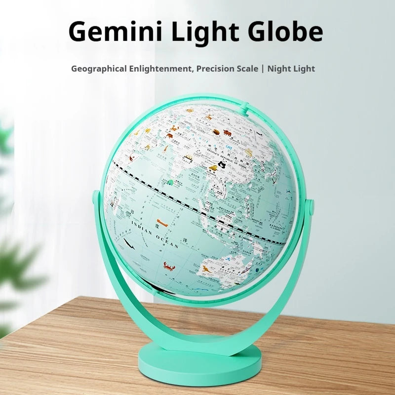 globe terrestre intelligent rotatif avec carte géographique décoratif éducatif - vue 5 sur 18