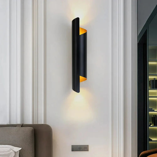 applique murale art déco en acier inoxydable pour escaliers allée