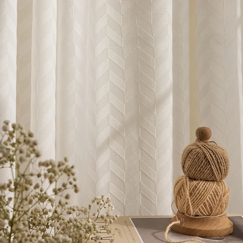 Voilage rideau léger style japonais pour salon chambre - vue 5 sur 16