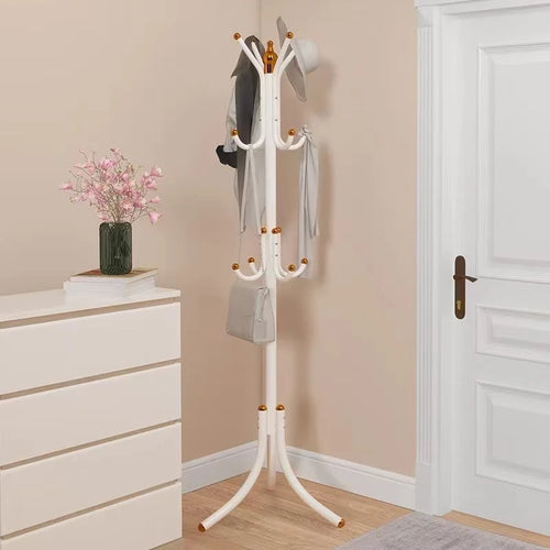 Steel Standing Coat Rack for Wall Entrance Shoe,Furniture Floor Clothes Wardrobes Clothing Shelf Hanger - vue 6 sur 6