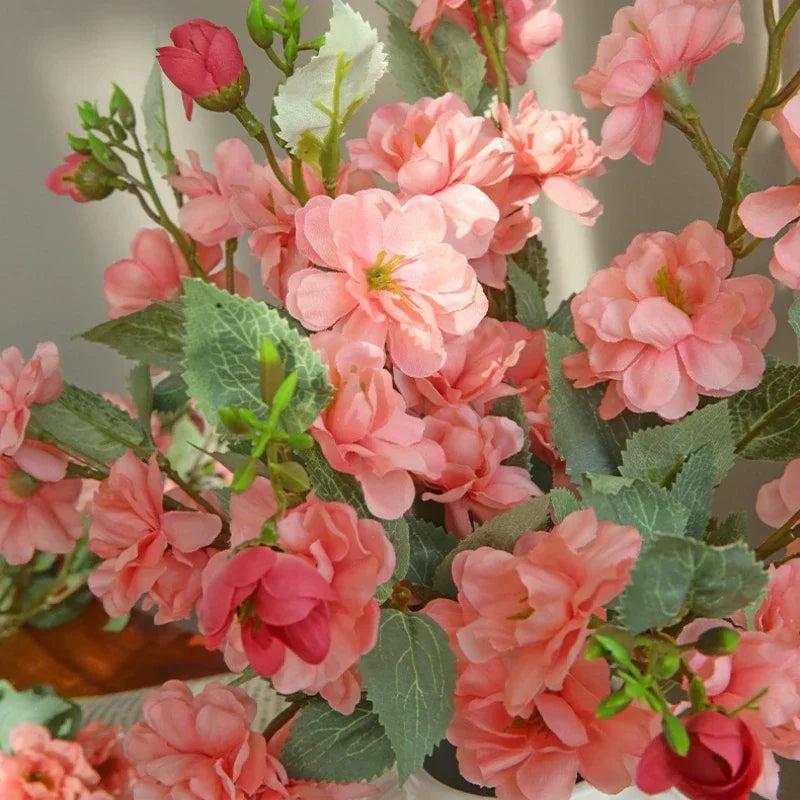 bouquet de camélias en soie pour décoration florale artificielle - vue 7 sur 10