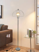 lampadaire led rétro en acrylique avec abat-jour coloré nordique