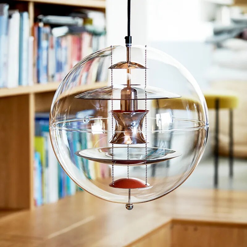 Design nordique en verre: Suspension Globe - vue 4 sur 9