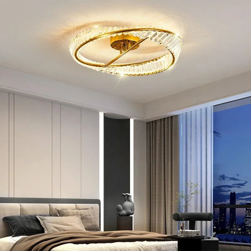 Plafonnier de luxe en cristal led nordique pour décoration intérieure - vue 4 sur 9