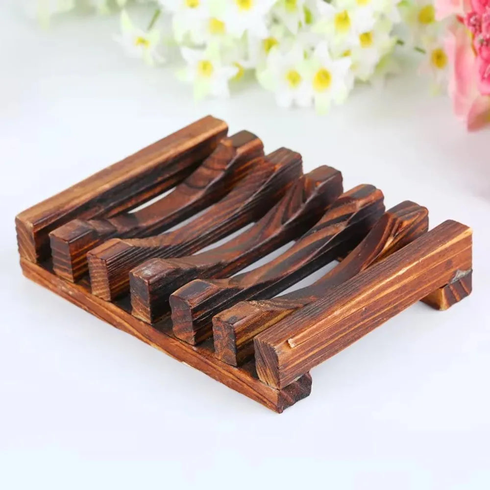 boîte à savon en bambou naturel pour salle de bain - vue 4 sur 7