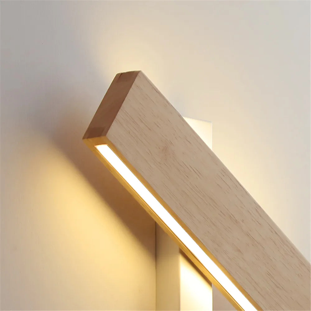 applique murale led en bois design moderne pour intérieur - vue 5 sur 9