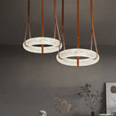 Grand Lustre Circulaire En Marbre Led Dia50Cm Salon Ceinture Circulaire Anneau Lustre De Luxe Table À Manger Plafond Suspension