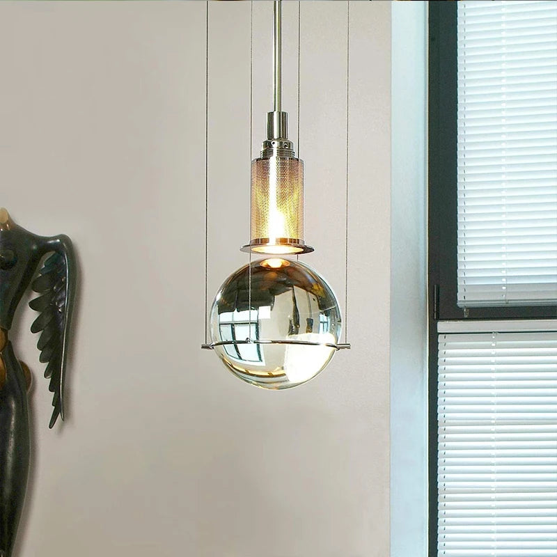 lustre moderne en verre pour décoration intérieure élégante - vue 6 sur 7