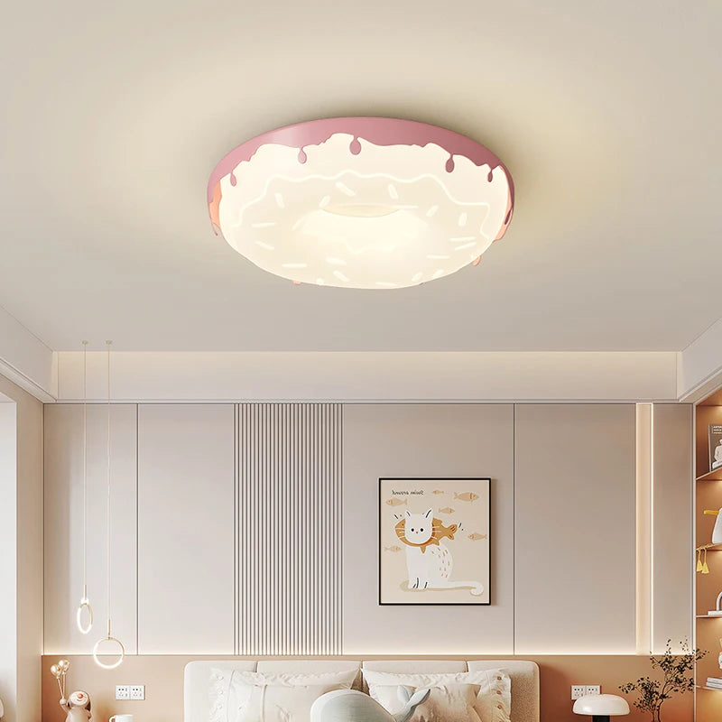 plafonnier donut moderne style girly simple et élégant - vue 6 sur 10