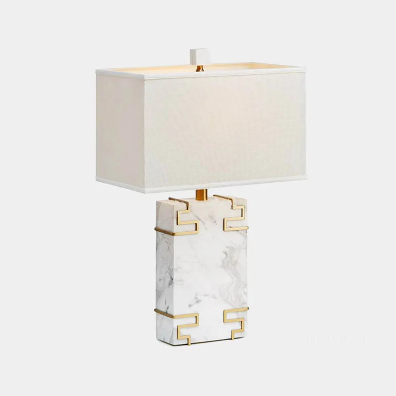 lampe à poser rétro en tissu marbré pour décoration intérieure - vue 2 sur 21