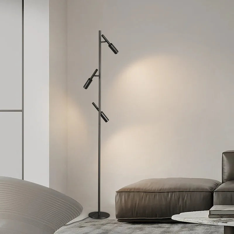 lampadaire moderne en laiton et cuivre pour lecture et étude - vue 3 sur 8