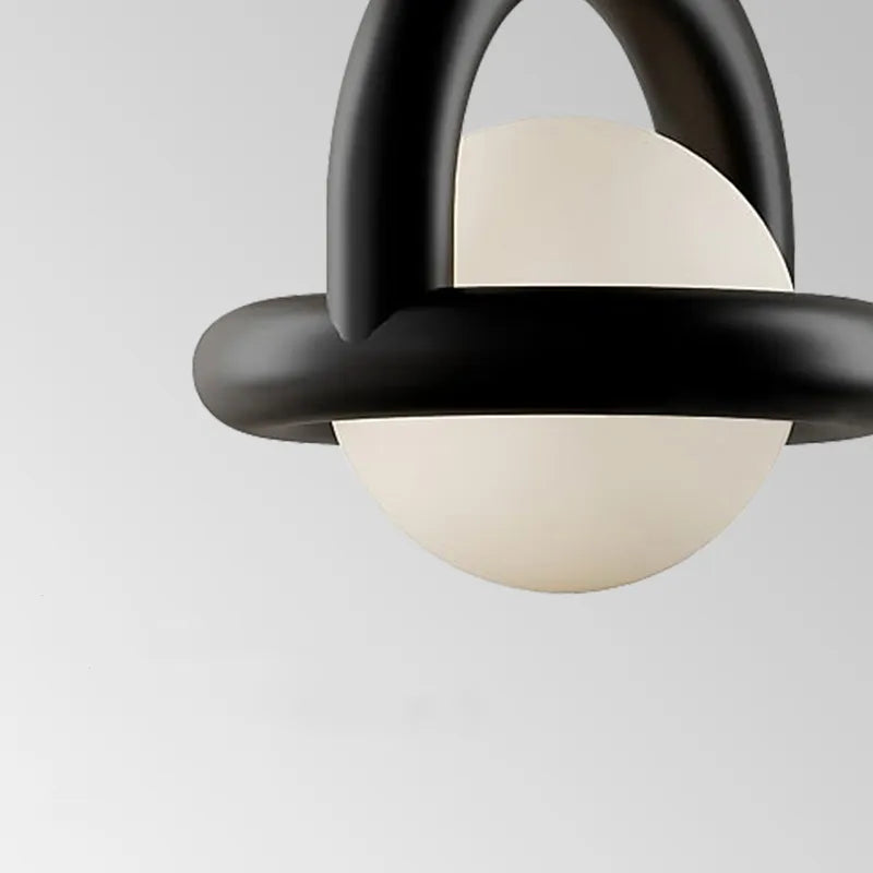 Suspension design ballon avec corps arrondi coloré - vue 5 sur 9
