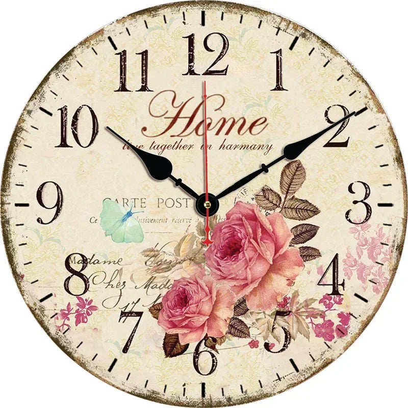horloge murale rétro silencieuse pour décoration intérieure moderne - vue 13 sur 19