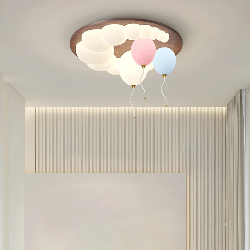 plafonnier ballon style chinois éclairage intérieur carte lune - vue 7 sur 7