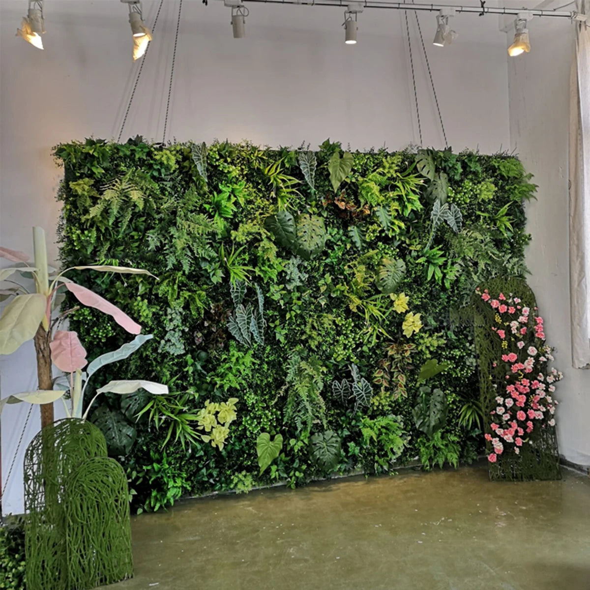 mur végétal artificiel réutilisable pour jardin décoration et protection UV - vue 4 sur 9