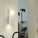 applique murale led en aluminium et verre rotatif