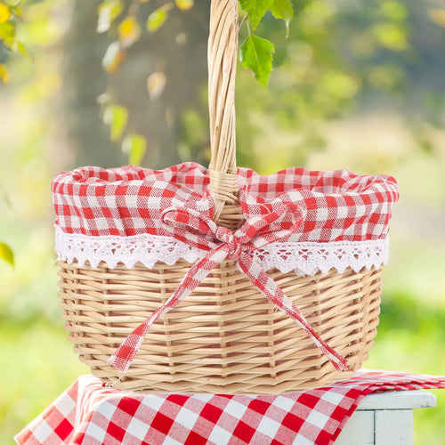 panier zerodeko petit chaperon rouge tissé à la main pour pique-nique rangement