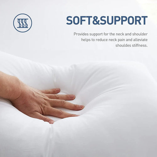 Peter Khanun 5 Star Hotel Bed Pillows for Sleeping Microfiber Pillow Neck Spine Protection Slow Rebound 100% Cotton Cover,1 Pcs - vue 4 sur 7