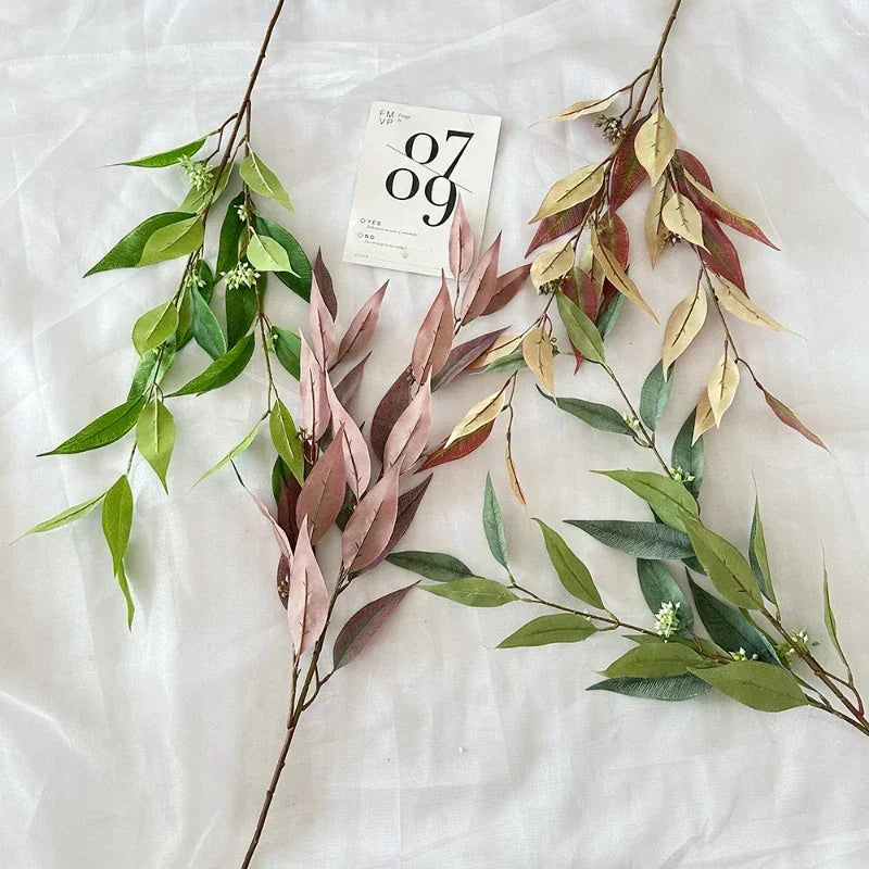 feuille d eucalyptus artificielle en soie pour décoration intérieure - vue 5 sur 9