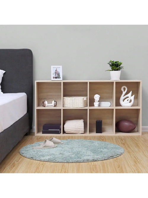 VASAGLE Bookcase, Wooden Bookshelf with 8 Compartments, Floor Standing Storage Unit for Files, Decor, In Study, Living Room - vue 2 sur 8