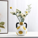 Hand-painted Milk Pot Ceramic Vase, Living Room, Porch, Desktop, Flower Arrangement Container, Homestay Decoration Handicraft