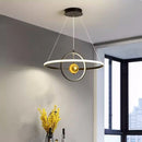 lustre circulaire en forme de boule de fer pour salon