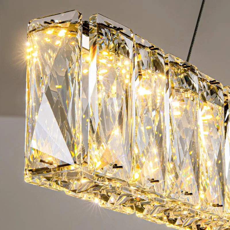 lustre moderne de luxe en cristal pour hôtel et bar - vue 6 sur 9