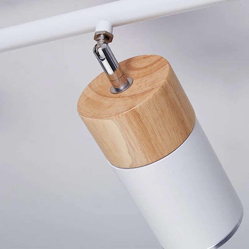 lustre à bande led nordique avec spots décoratifs pour intérieur - vue 5 sur 14