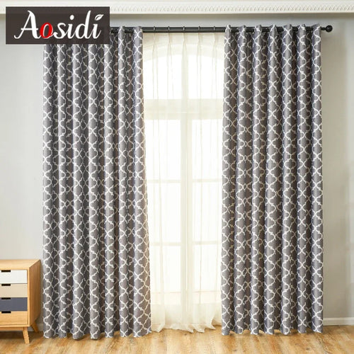 Rideau occultant moderne motifs infinis pour salon chambre - vue 8 sur 11