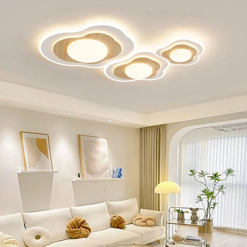 Plafonnier Chambre principale LED luxe blanc bois crème Style pour chambre salon salle d'étude vestiaire maison chaleureuse déco