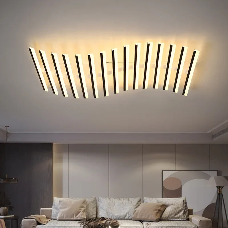 lustre nordique acrylique led moderne pour bar restaurant - vue 5 sur 12