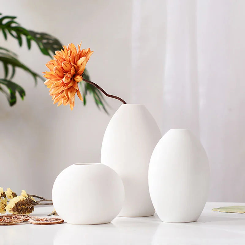 vase en céramique moderne pour fleurs séchées décoration artisanale - vue 2 sur 12