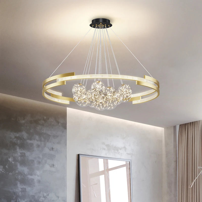 lustre moderne nordique luxe pour bar et restaurant étoilé - vue 4 sur 8
