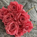 rose artificielle en soie pour décoration et photographie de mariage