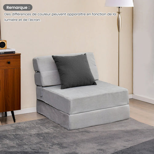 3 in 1 folding sofa bed, folding mattress, foam extra thick (15cm), sofa bed, floor mattress, folding mattress, guest mattress - vue 7 sur 6