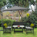 ensemble de mobilier de jardin en rotin synthétique 4 pièces
