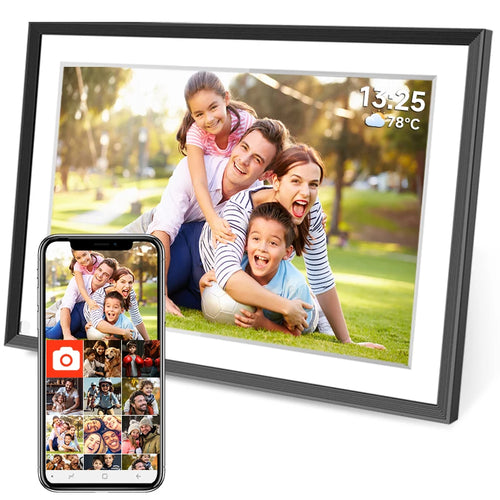 Frameo 10.1 Inch WiFi Digital Picture Frame，1280 * 800IPS HD Cloud Smart Digital Photo Frame,32GB Storage, Wall Mountable, Auto- - vue 2 sur 8