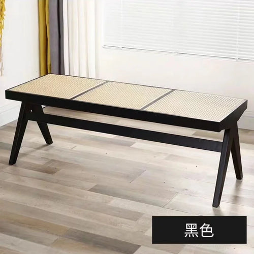 banc en rotin tressé style japonais ancien pour petit espace - vue 6 sur 18